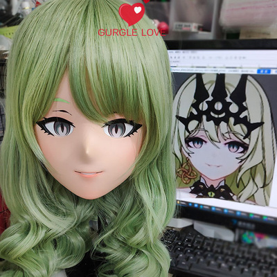 (GLA026)Customize Character'! Female/Girl Resin Full/Half Head With Lock Anime Cosplay Japanese Animego Kigurumi Mask (GLA026)Customize Character'! Female/Girl Resin Full/Half Head With Lock Anime Cosplay Japanese Animego Kigurumi Mask